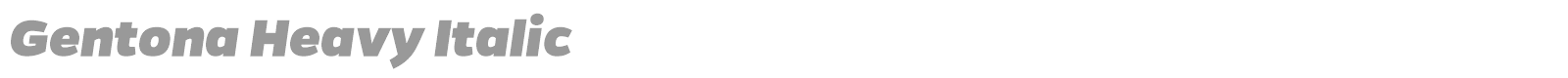 Gentona Heavy Italic font preview